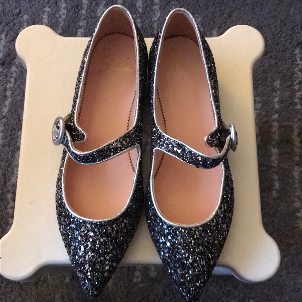 J. Crew Silver Sequin Flats